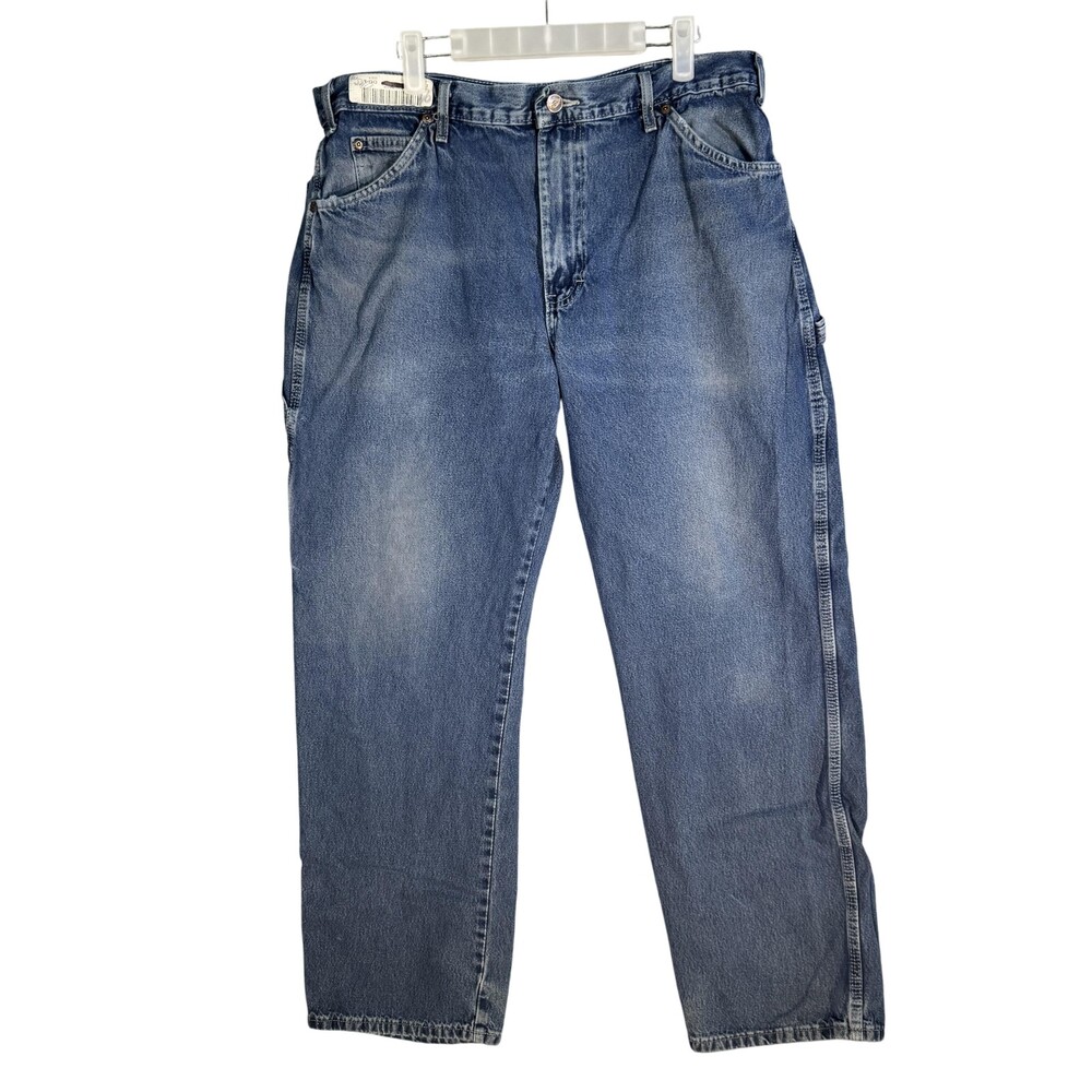 Vintage Dickies Jeans Mens 36x30 Blue Denim Carpenter Workwear Utility Pants 90s